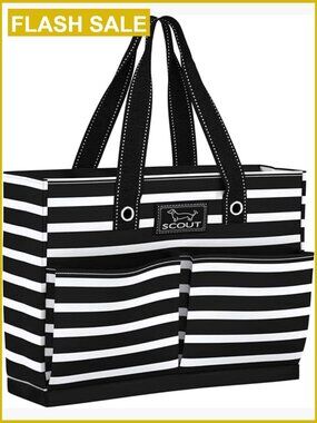 Tote Bag with 5 Pockets, Breakaway Zipper, Lightweight and Foldable